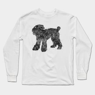 toy poodle dog black and white Long Sleeve T-Shirt